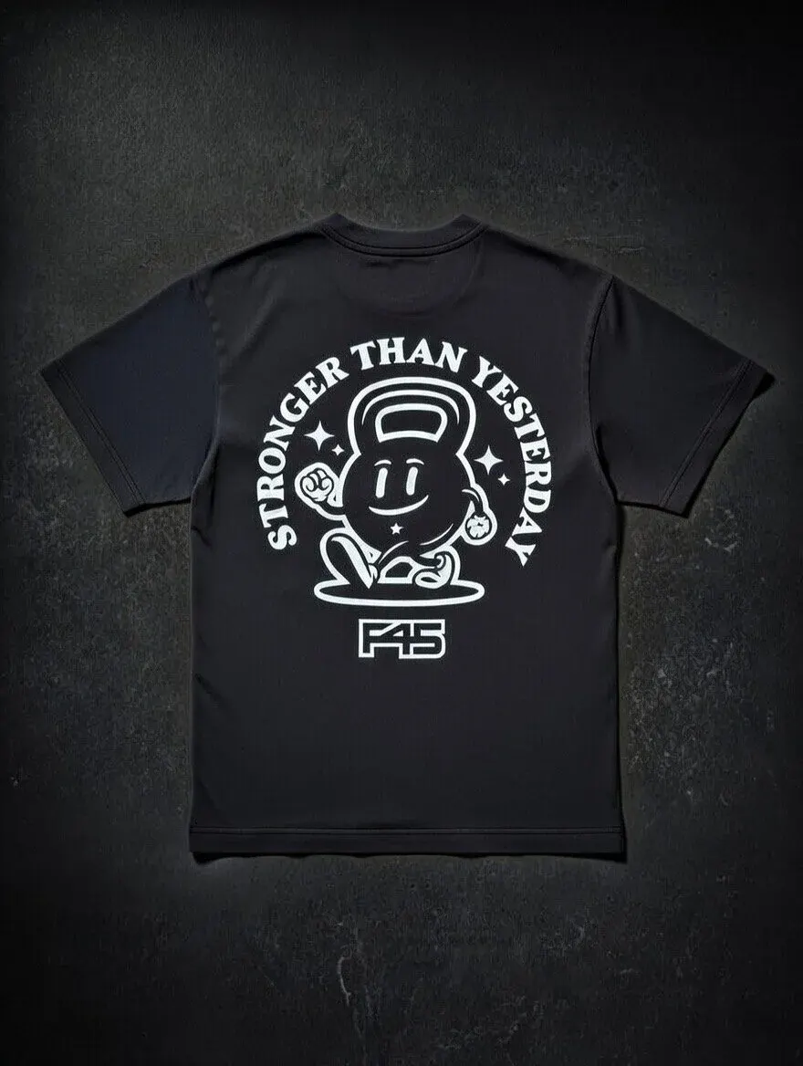 Screen printed black athletic t-shirt